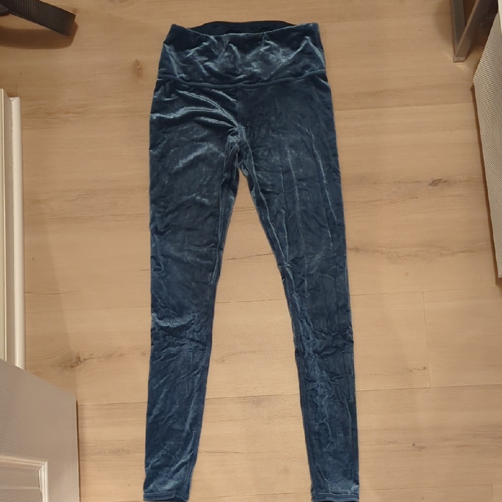 ALO Yoga Blue Velvet Leggings - S